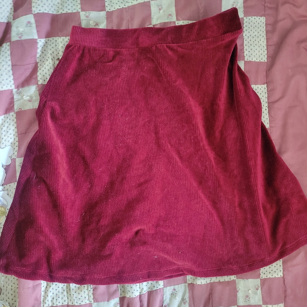 Altar'd state ribbed velvet mini skirt